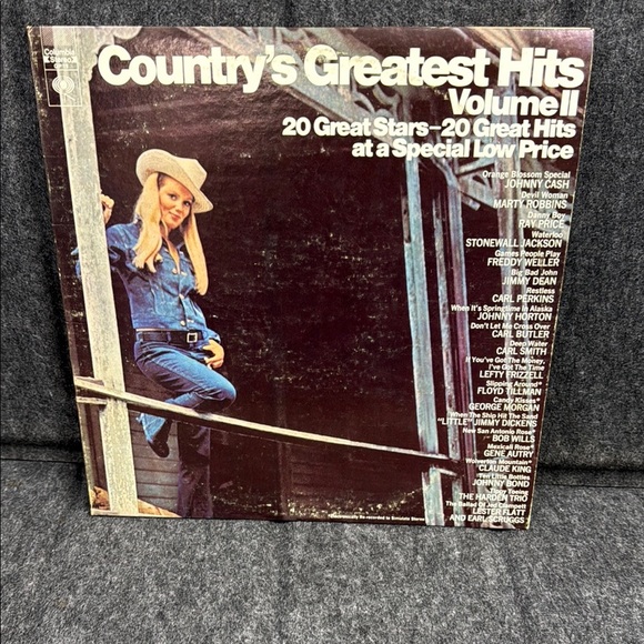 Columbia Records Other - Country’s Greatest Hits Volume II Brown and Blue Album Cover